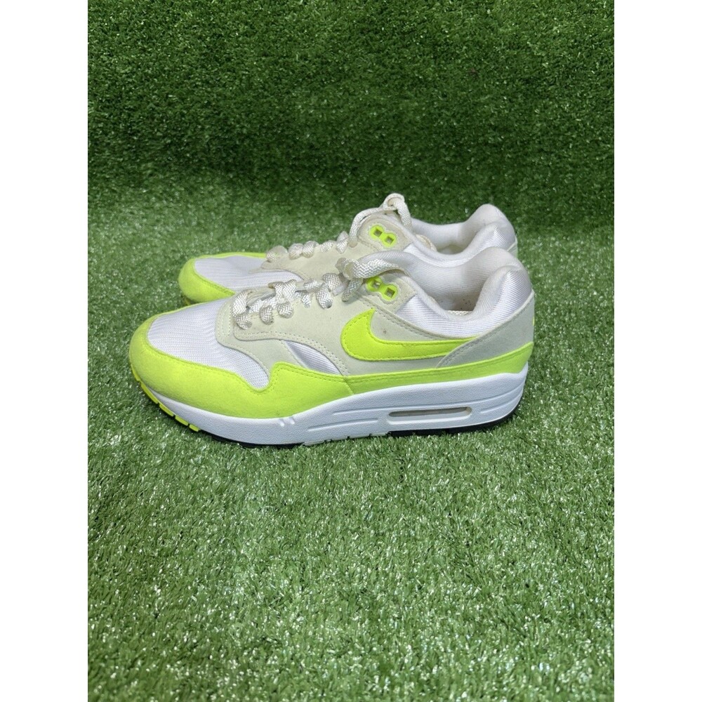 NIKE AIR MAX 1 WOMENS RUNNING SHOES WHITE VOLT LIME BLACK DZ2628-100 Size 6.5